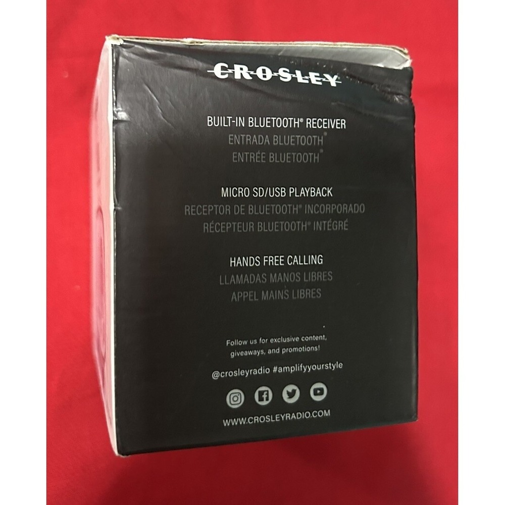Crosley CR3039A- WH Retro Style Rondo Bluetooth Speaker White - New - Picture 3 of 8